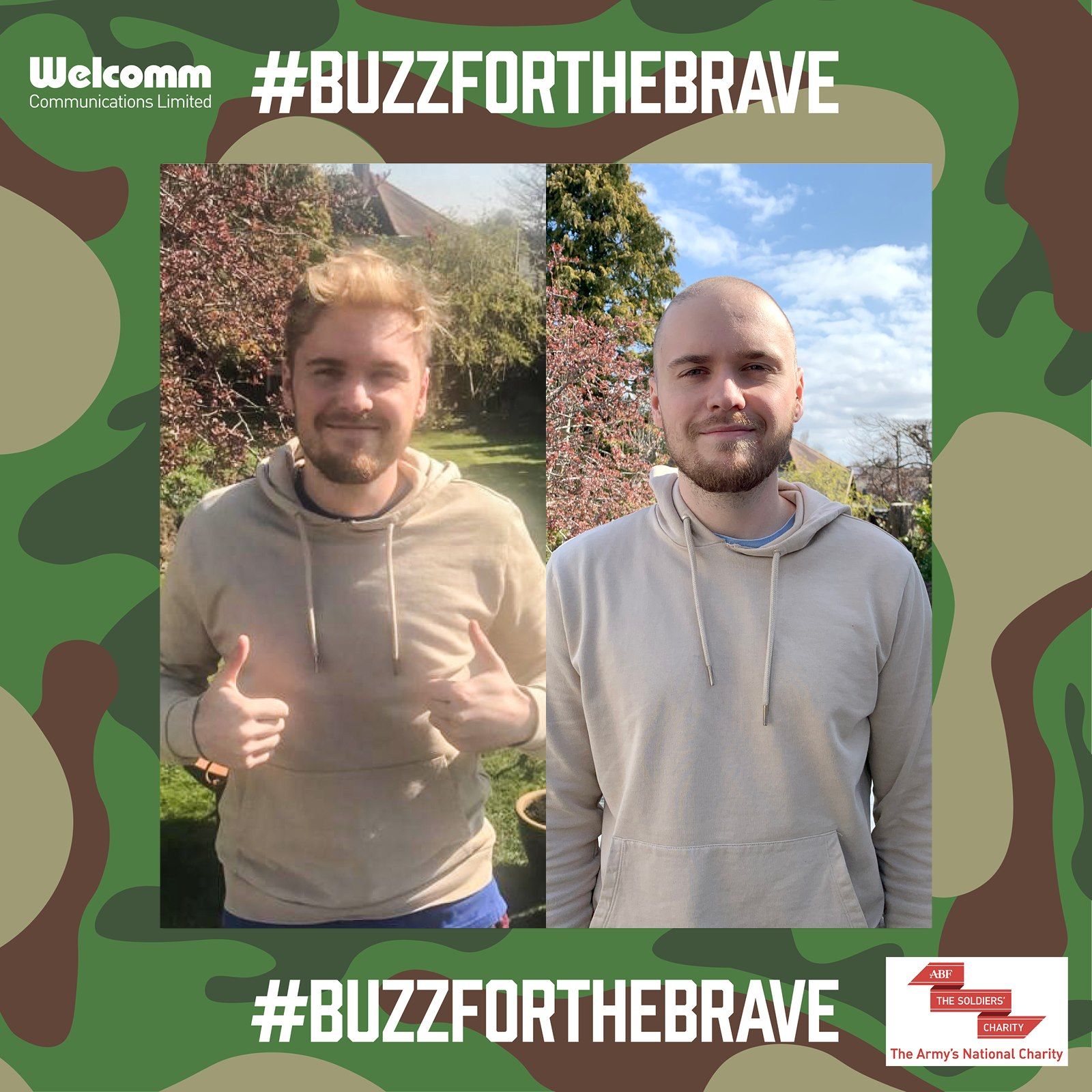 Buzz for the brave, Welcomm Communications fundraising for ABF The Soldiers' Charity