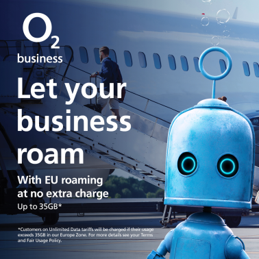 Let your business roam with EU roaming at no extra charge on O2 Business.